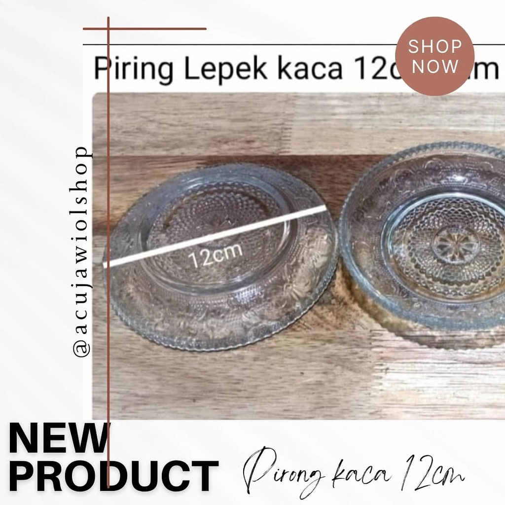 FLAT GLASS PLATE ฐานแก้ว 12CM