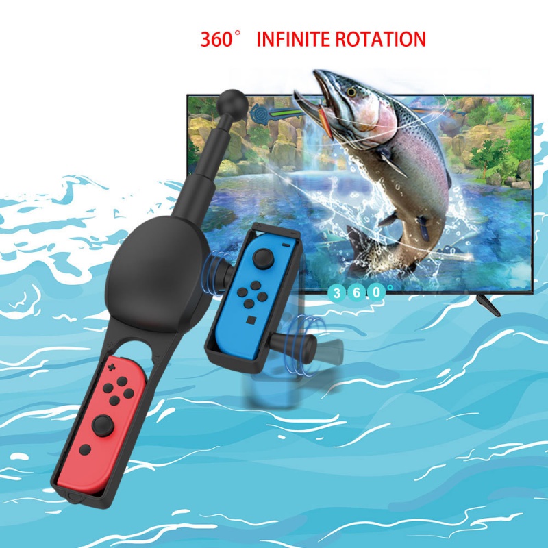 NS Switch Fishing Rod for Bass Pro Shops /Legendary Fishing for Nintendo Switch OLED Joy-Con Fishing Game Controller Accessories