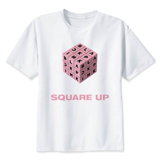 เสื้อยืดโอเวอร์ไซส์ราคาถูกเสื้อยืดหลวมๆ แฟชั่น คอกลม เสื้อยืด blackpink JISOO SQUARE TWO T-shirt tshirt support suit fan