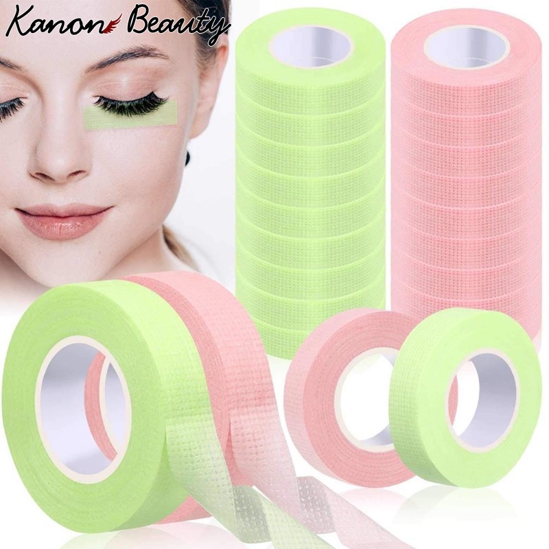 เทปไม่ทอ 9 ม. สีเขียวป้องกันสิ่งแวดล้อมเครื่องมือต่อขนตาเครื่องมือแต่งหน้าความงาม
