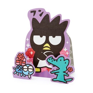 การ์ดเปล่า Sanrio &amp; Seal Card แบบ Badtz Maru สามารถเขียนด้านในได้ มีสติกเกอร์น่ารักให้แปะได้ 1 แผ่น