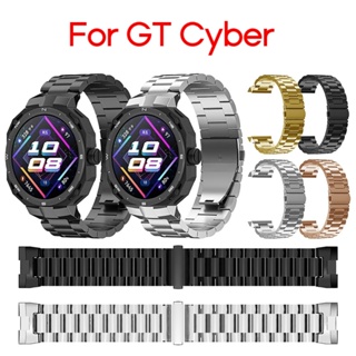 R* สายนาฬิกาข้อมือสเตนเลส กันน้ํา กันรอยขีดข่วน สําหรับ GT Cyber Smartwatch