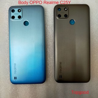 บอดี้ชุด รุ่น oppo  realme c25y บอดี้ oppo แกนกลาง+ฝาหลัง+เลนส์กล้องหลัง งาน ใหม่ oppo c25y