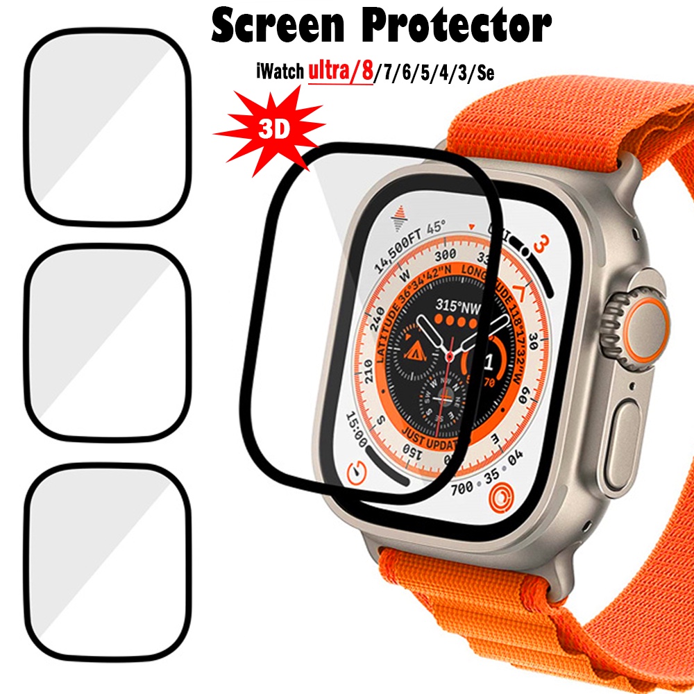 ฟิล์มกันรอยหน้าจอ 3D สําหรับ iwatch ultra Series 9 8 7 5 (ไม่ใช่กระจกนิรภัย) iwatch 6 5 4 3 Se ฟิล์ม