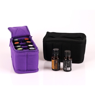 Doterra กระเป๋าเก็บน้ํามันหอมระเหย ผ้าฝ้ายแท้ 8 ช่อง แบบพกพา สําหรับเดินทาง