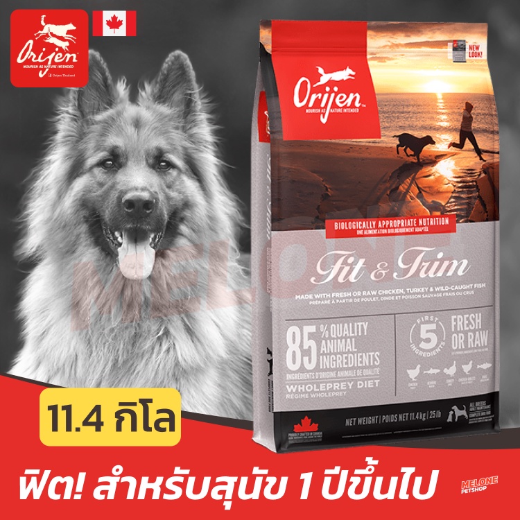 Orijen Fit & Trim อาหารสุนัข ซุปเปอร์พรีเมี่ยม โอริเจน ฟิต แอนด์ ทริม 1 ปีขึ้นไป 11.4 กิโลกรัม