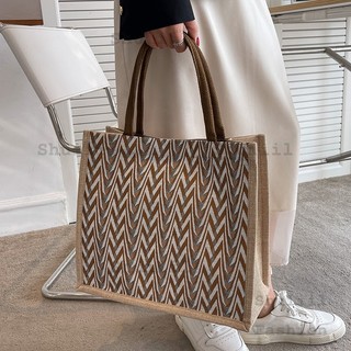 Shuiiil Stylish Tote Bag Hand Bag Beach Bag Large Capacity Minimalist Korean Fashion Canvas Bag