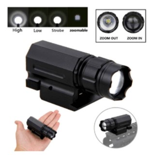 Flashlight  ไฟฉาย ติดราง20mm รุ่น zoomได้