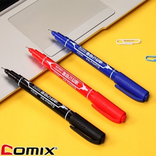 ปากกามาร์กเกอร์ 2 หัว จำนวน 1 ด้าม ขนาดเส้น 0.5 - 1.5 ปากกา Comix MK804 ปากกาเคมี ปากกาเขียนซีดี