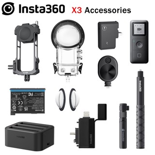 Insta360 X3 อุปกรณ์เสริมแบตเตอรี่ / เครื่องอ่านเร็ว / อะแดปเตอร์ไมโครโฟน / กรอบอเนกประสงค์ / เคสดําน้ํา / อุปกรณ์เสริมกล้องแอคชั่น ไม้เซลฟี่ พลังงาน