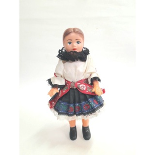 มือ2,มีหลายภาพ, **ตาขวารีเพนท์ ตุ๊กตาเก่า แฮนด์เมดวินเทจ Pernenky Doll,Czech Moravian งานเรทโทร ขนาดตามรูป ชุดผ้า