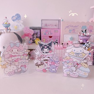 Sanrio กล่องใส่ปากกาอะคริลิคใส ลาย Hello Kitty Melody Kuromi LittleTwinStars Cinnamoroll PompomPurin น่ารัก สร้างสรรค์ อเนกประสงค์