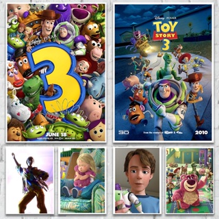 โปสเตอร์กระดาษคราฟท์ ลายภาพยนตร์ Toy Story สไตล์เรโทร แฟชั่นยอดนิยม สําหรับตกแต่งบ้าน ห้องนอน