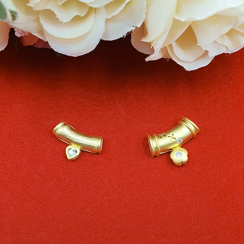 จี้พลอยเล็ก สีทอง จี้ทอง จี้แฟชั่น จี้หัวใจ จี้ดอกไม้ จี้กระเป๋า จี้เพชร ทองไมครอน ทองชุบ ทองปลอม ทองไมครอน ใส่อาบน้ำได้ - รูปที่ 2