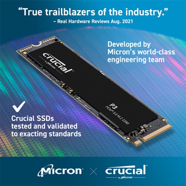 Crucial 500GB P3 NVMe M.2 SSD (Gen3)