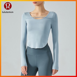 Lululemon  เสื้อแขนยาวลําลอง ระบายอากาศ ทรงหลวม ใส่สบาย เซ็กซี่ สําหรับเล่นกีฬา โยคะ ฟิตเนส dsl358