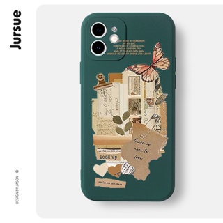 JURSUE เคสไอโฟน เคสซิลิโคนนุ่มกันกระแทกการ์ตูนน่ารักตลก เคสโทรศัพท์ Compatible for iPhone 14 13 12 11 Pro Max SE 2020 X XR XS 8 7 6 6S Plus พลัส XYH905