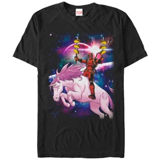 Tacos On A Unicorn Deadpool T-Shirt เสื้อยืดผู้ชาย เสื้อเชิ้ตชาย