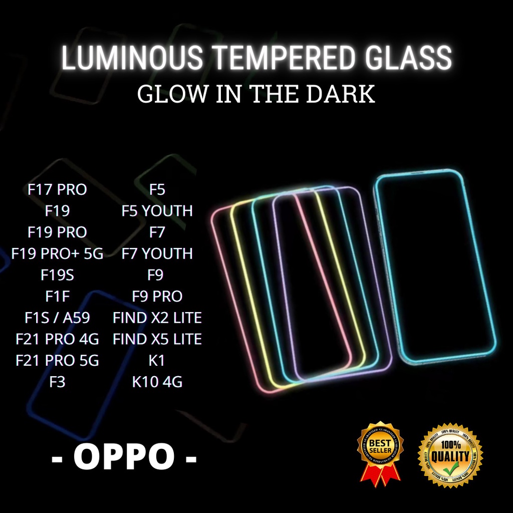 TG LUMINOUS GLOW IN THE DARK F17 PRO-F19-F19 PROF19 PRO+ 5G-F19S-F1F-F1S / A59-F21 PRO 4G-F21 PRO 5G