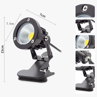 คลิปไฟสปอตไลท์ LED COB 10W IP65 กันน้ํา ปรับได้ พร้อมคลิปหนีบ และปลั๊ก US สีขาวอบอุ่น สําหรับร้านกาแฟ 1 ชิ้น
