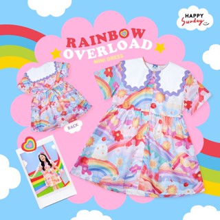 RAINBOW OVERLOAD Mini Dress | ชุดเดรสคอปกพิมพ์ลาย