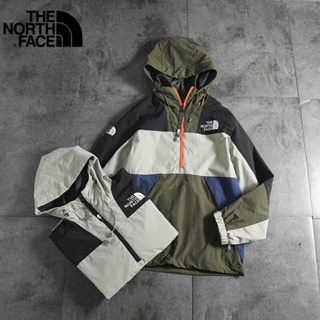 เสื้อแจ็กเก็ตกันลม ปักลายโลโก้ The North Face ของแท้ 100% กันน้ํา สําหรับผู้ชาย และผู้หญิง