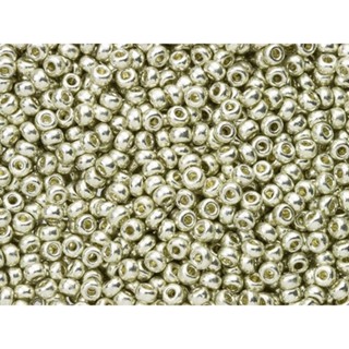 Miyuki Seed Bead 11/0 Duracoat Galvanized Silver (4201). 10 กรัม / แพ็ก