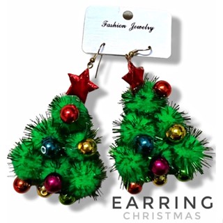 ตุ้มหูคริสมาสต์ earrings ต่างหู