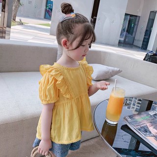 เสื้อเชิ้ตแขนสั้น ตุ๊กตา แฟชั่นฤดูร้อน สําหรับเด็กผู้หญิง 2022