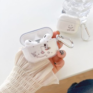 เคสหูฟังบลูทูธ PC นิ่ม แบบใส สีดํา สําหรับ Iphone AirPods 1 2 3 Pro