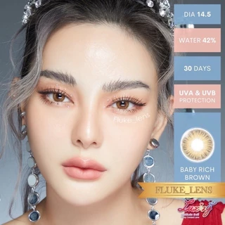🏆ขายดีอันดับ𝟏 👑 Baby rich 👑(เกินตาเล็กน้อย) คอนแทคเลนส์ Luxzylens นิ่มใส่สบาย เกรดพรีเมียม กรองแสง babyrich