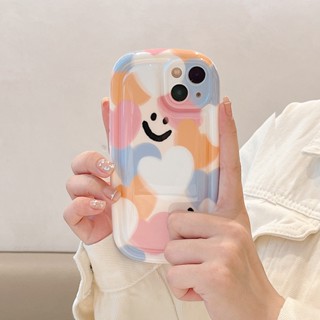 เคสโทรศัพท์มือถือ ซิลิโคนนิ่ม หนา กันกระแทก ลายหน้ายิ้ม สีแคนดี้ สําหรับ iPhone 14 13 12 11 Pro Max X Xr Xs Max 8 7 6 6s Plus SE 2020