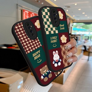 เคสโทรศัพท์มือถือหนังแกะ PU ซิลิโคนนิ่ม กันกระแทก ลายกระต่าย สําหรับ OPPO Reno2