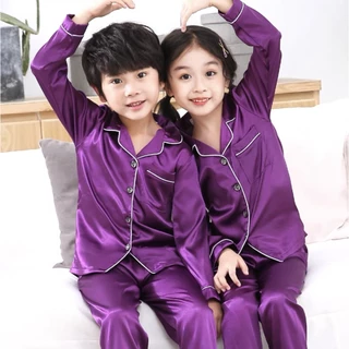 TT2222 ชุดนอนเด็กแขนยาวขายาว น่ารักๆผ้าซาติน ราคาถูกๆนิ่มใส่สบายมาแรงในขนาดนี้ สไตล์เกาหลี (สินค้าพร้อมส่ง)