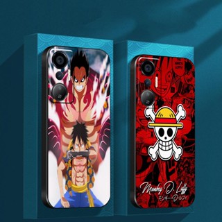 เคสโทรศัพท์มือถือ ซิลิโคนนิ่ม TPU ลายการ์ตูนอนิเมะ One Piece สีดํา สําหรับ Infinix Hot 20s 20i 20 Free Fire 4G G96 G95 G25 X6827 X655C X655E X6826 54