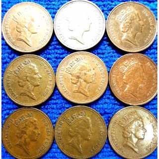 เหรียญ​ต่างประเทศ สหราชอาณาจักร​ UK 1 Penny #034