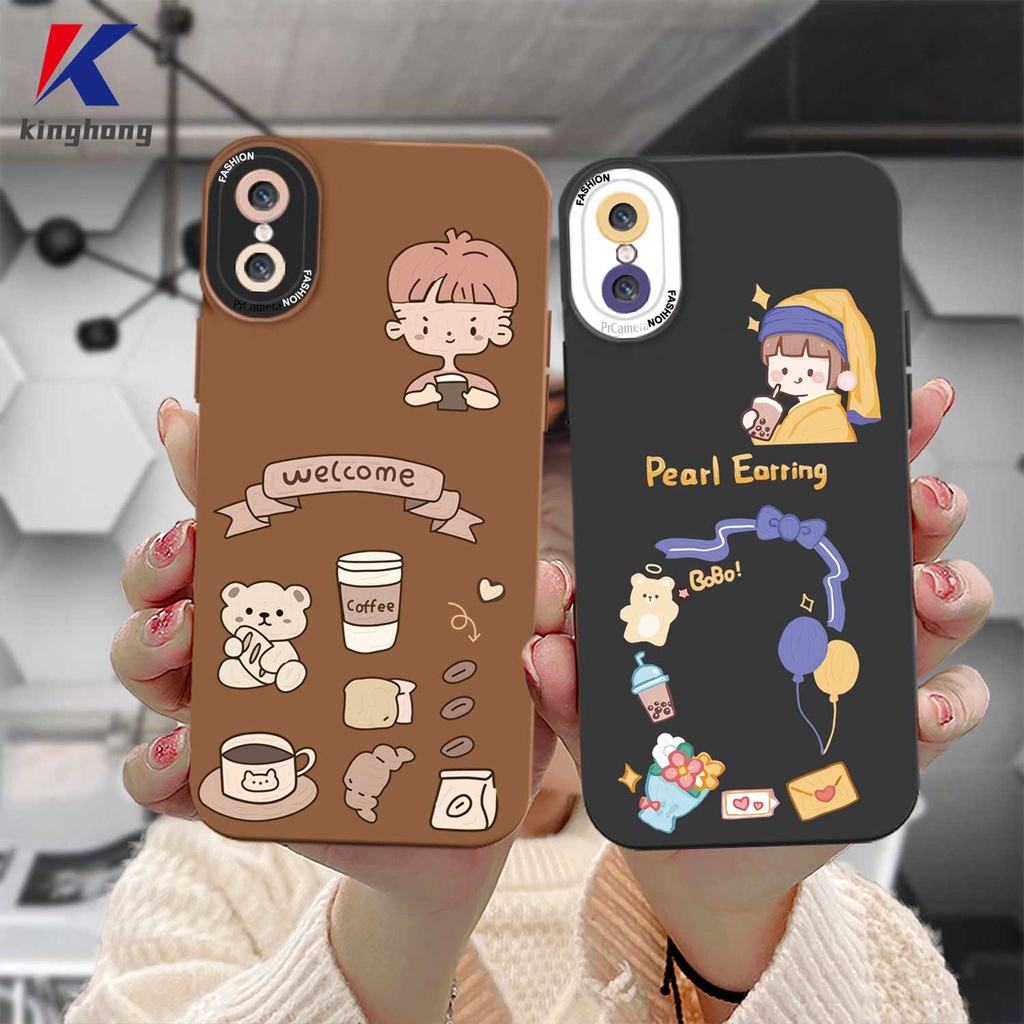 เคส VIVO Y21S Y20S Y12i Y15S Y12S Y12 Y20 Y91C Y21 2021 Y30 Y91 Y30i Y93 Y95 Y15 Y17 Y53 Y50 Y53S Y51 2020 Y51A Y15A Y10 Y76 Y33S Y1S Y11 Y31 Y20i Y91i Y90 Y51S Y12A แฟชั่นคู่รัก ที่มาพร้อมกับชุดซิลิโคนนางฟ้าตา