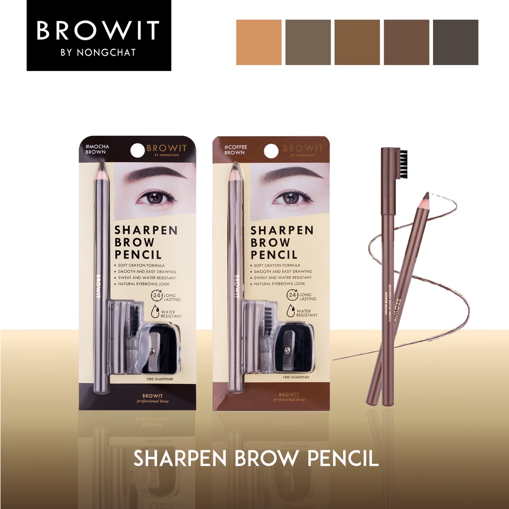 BROWIT BY NONGCHAT Sharpen Brow Pencil ดินสอไม้เขียนคิ้ว