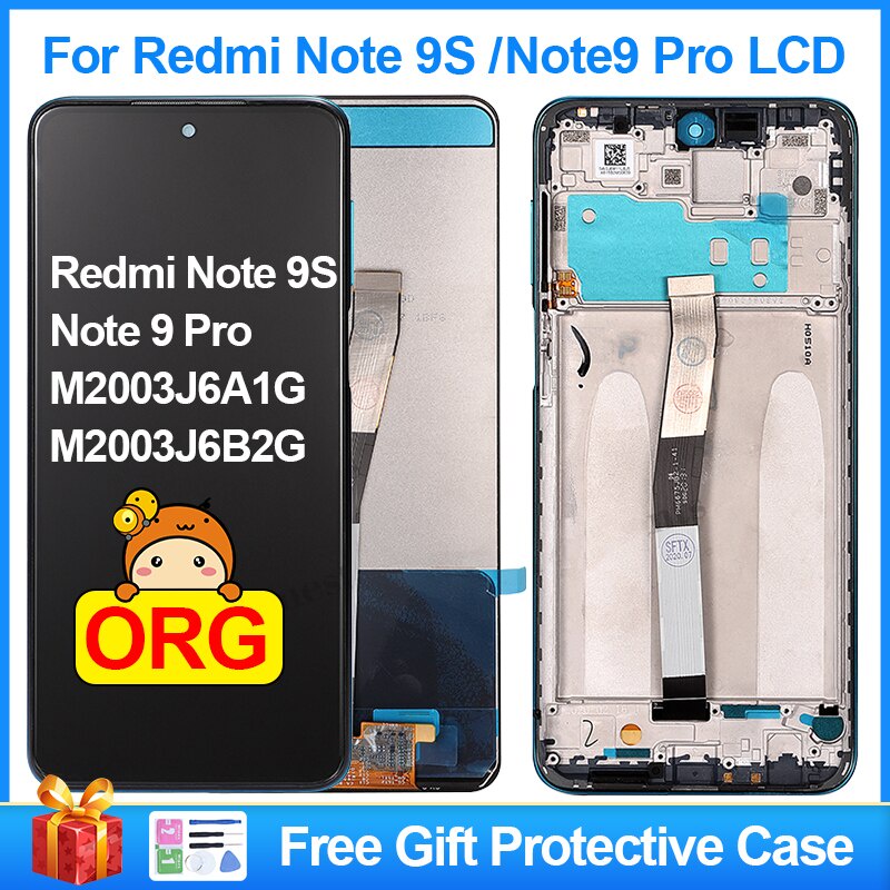 Redmi หมายเหตุ 9S Note9S Lcd สําหรับ Xiaomi Redmi หมายเหตุ 9 Pro M2003J6A1G M2003J6B2G จอแสดงผล Touc