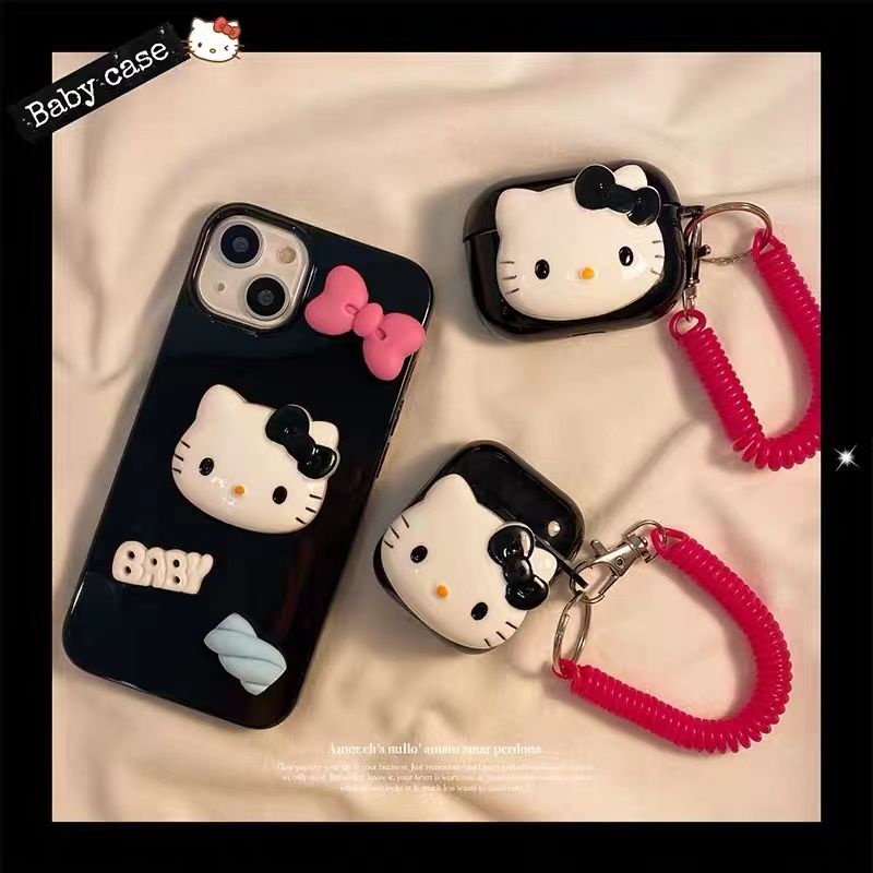 Dark kt Cat เหมาะสําหรับ Disney F9/Q1/Q2 เคสชุดหูฟังบลูทูธไร้สาย D10 เชือกฤดูใบไม้ผลิ Q33 เคสป้องกัน