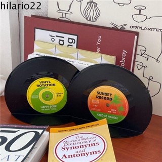 Hilario ที่คั่นหนังสือไวนิล รูปแผ่น CD ไม่ลื่นไถล สไตล์เรโทร สําหรับตกแต่ง