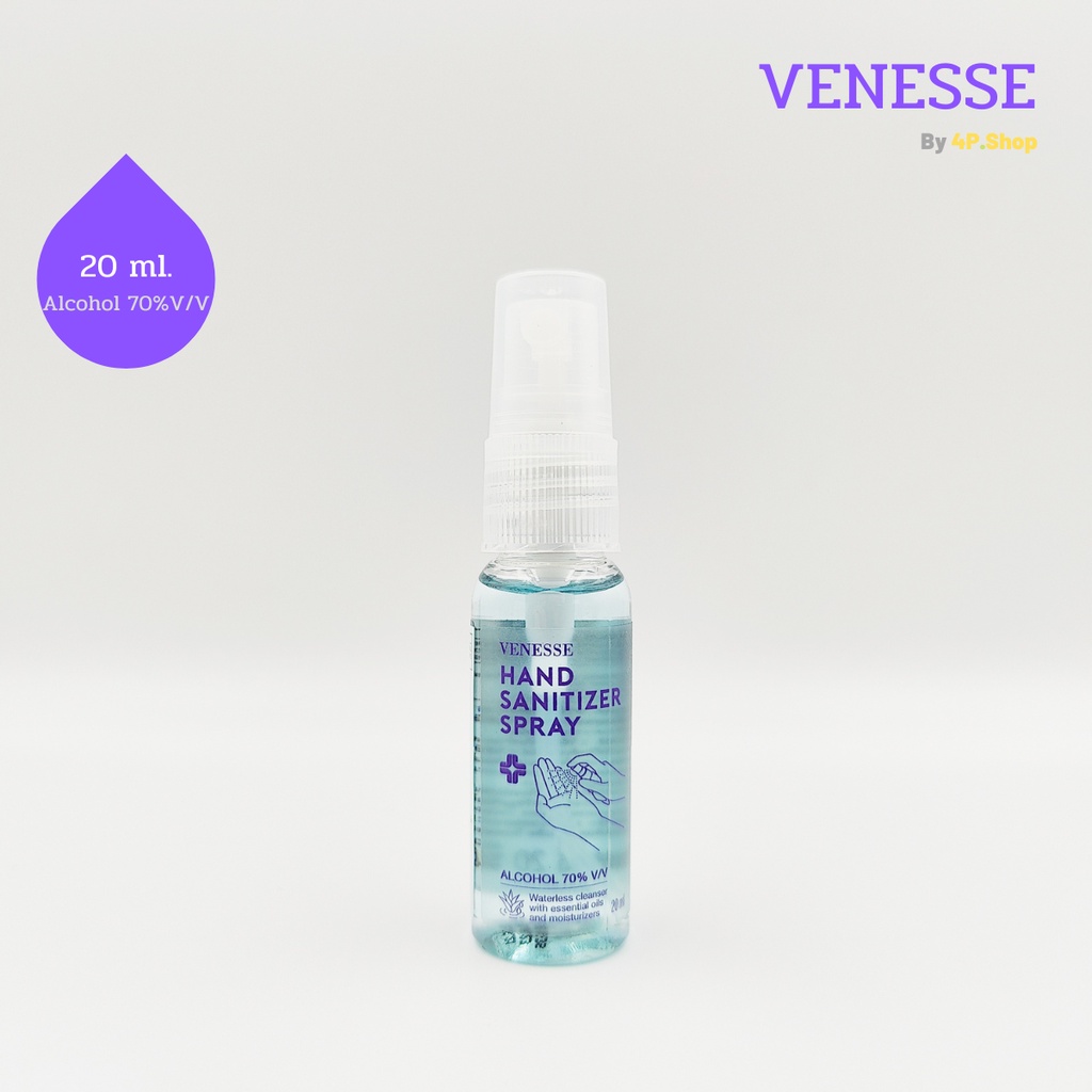 VENESSE สเปรย์แอลกอฮอล์ 70%V/V แอลกอฮอล์พกพา 20ml.