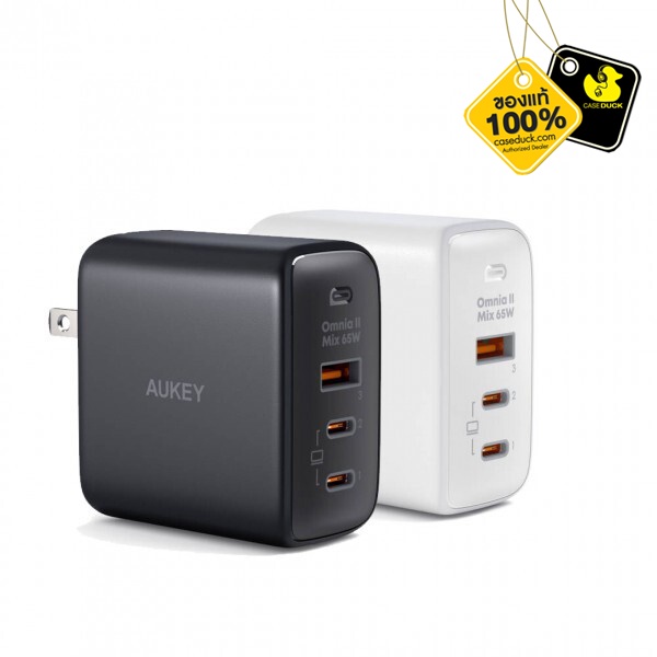 AUKEY PA-B6T Omnia II Mix 65W 3-Port PD Wall Charger with GaN Power Tech