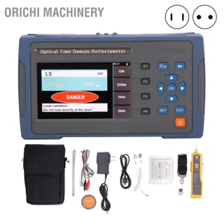 Orichi เครื่องวัดสายไฟเบอร์ออปติก Otdr อัตโนมัติ 3.97 นิ้ว 60 กม. 100-240V