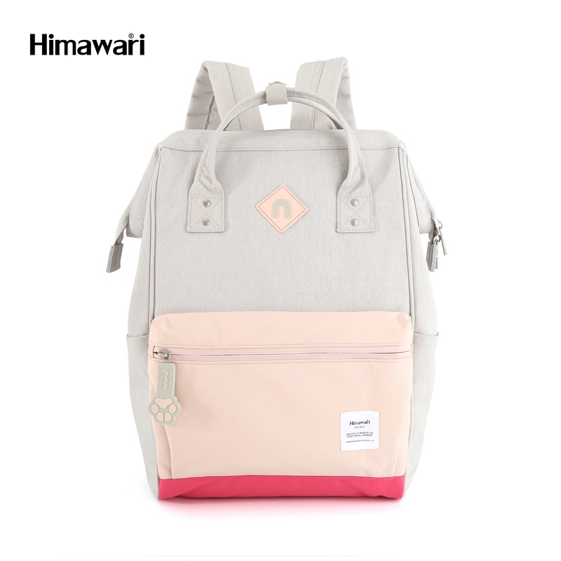 HIMAWARI กระเป๋าเป้สะพายหลัง กันน้ำ 14" Laptop Backpack with USB Port รุ่น 9004 สี #01 Vanilla Blush