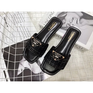Afashion รองเท้าแตะผ้าทวิสติดอะไหล่PDมาใหม่ไฮโซมาก มีไซด์36-44สินค้าพร้อมส่งนะคะ