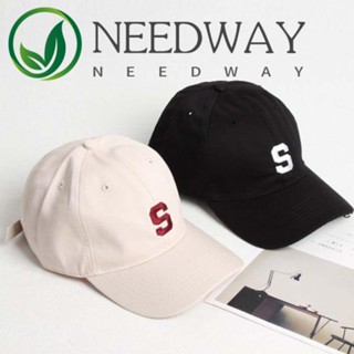 Needway หมวกเบสบอล ปักลายตัวอักษร S สไตล์ฮิปฮอป แฟชั่นฤดูใบไม้ผลิ ฤดูร้อน สําหรับผู้ชาย และผู้หญิง