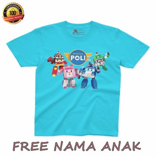 เสื้อยืด ลาย COSTUM ROBOCAR POLI สําหรับเด็กทุกเพศ