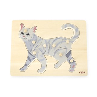 [ 18 เดือน + ] Montessori Puzzle Cat - [จากแบรนด์ Viga] [พร้อมส่ง]!!!