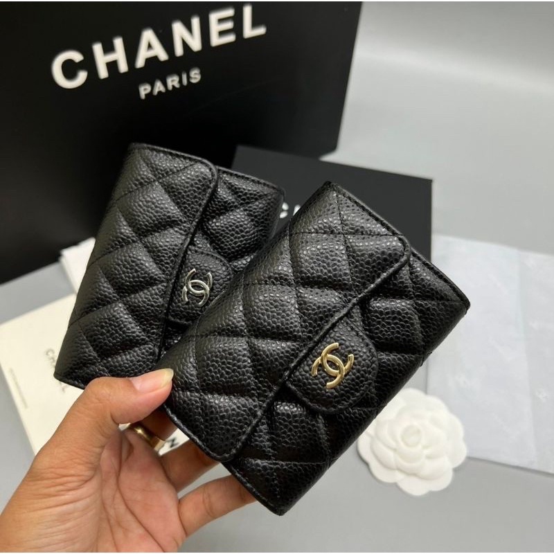 🔥🔥ตรงปก💯 กระเป๋าตังค์ Chanel 11 cm. งาน : ออริ หนังแท้ทั้งงานสวยเป๊ะปังมาก